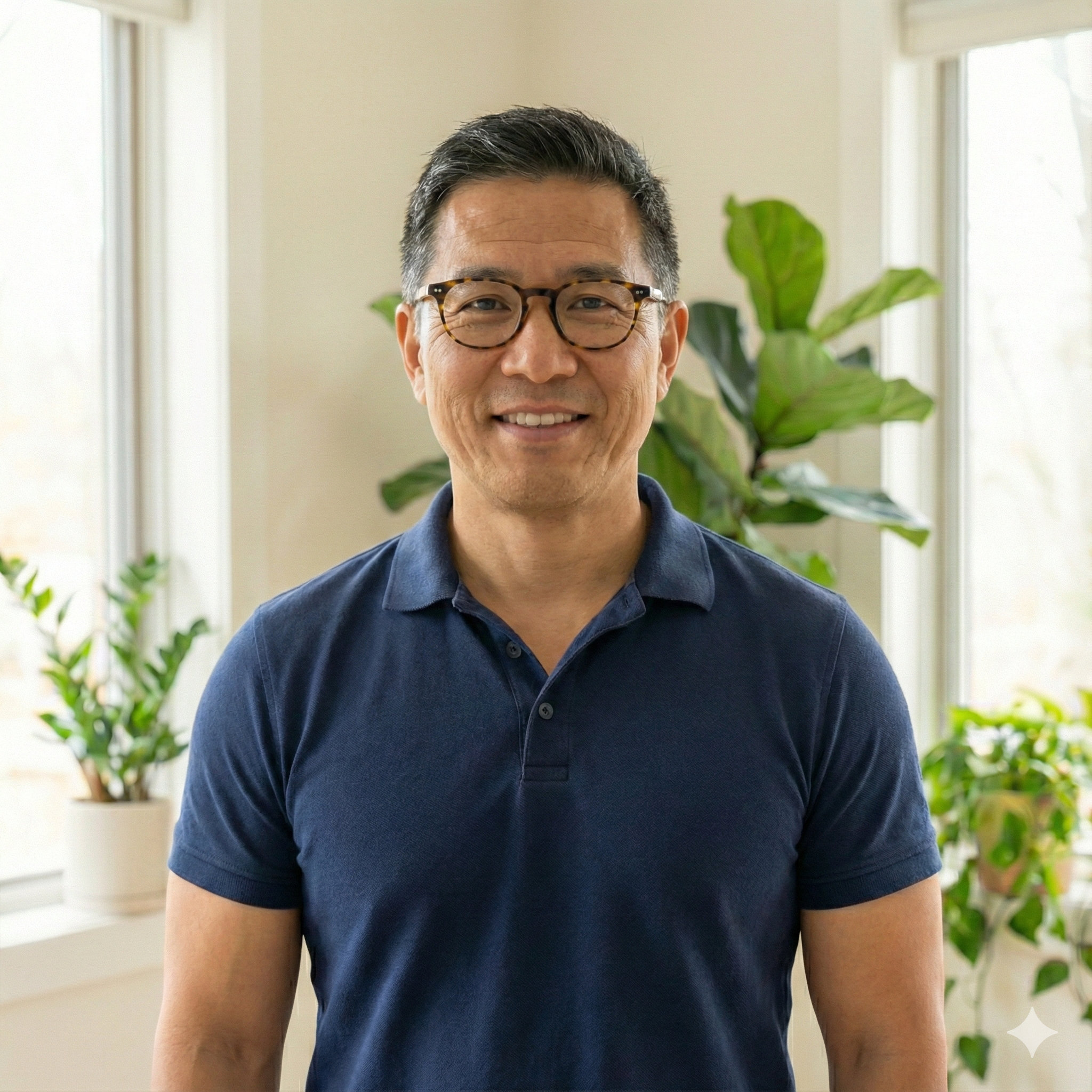 Portrait of male trainer Suzuki smiling