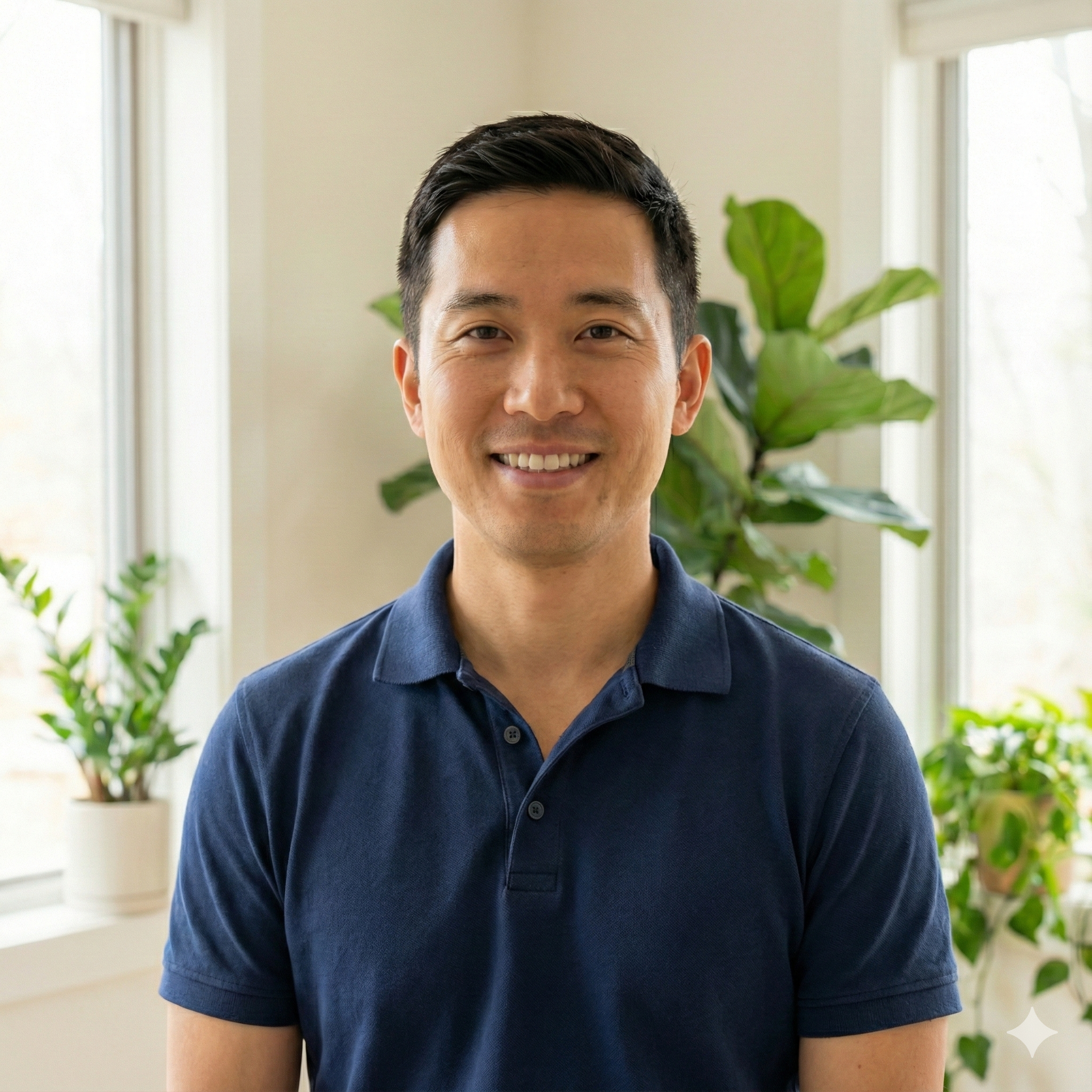 Portrait of male trainer Yamada smiling
